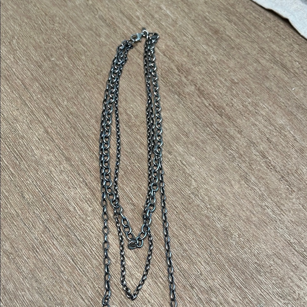 Silpada Silver Double-Layered Necklace with Iridescent Pendant - Picture 4 of 7